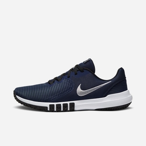 Chaussure De Fitness Nike Flex Control 4 Bleu Marine 5681-397 Midnight Navy/Black/White/Metallic Silver Homme | NSB-07152428